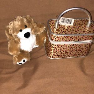 Cheetah print square purse